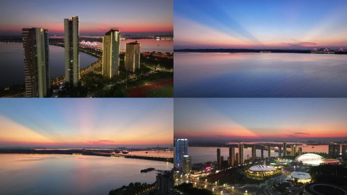 九江城市夜景航拍合集