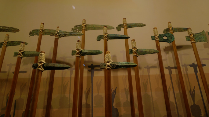 安阳殷墟新馆青铜兵器展览古代战争历史文物