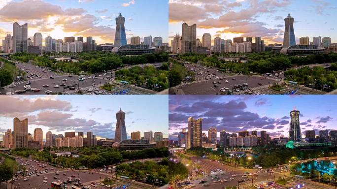 杭州西湖文化广场城市延时