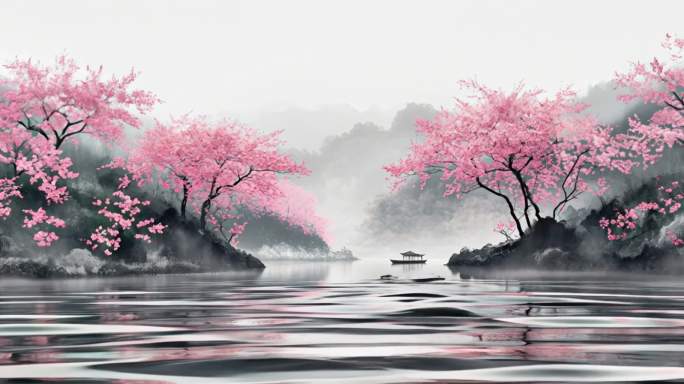入画江南-宽屏LED背景烟雨江南