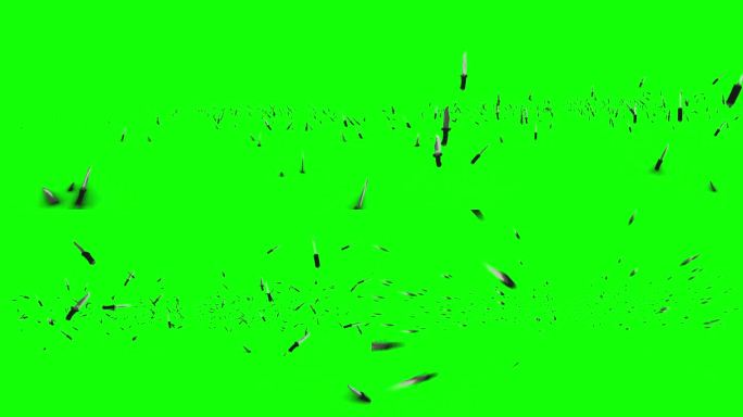 刀刃雨降特效【绿幕】刀具飞舞绿幕特效