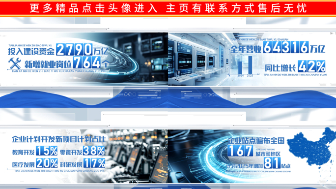 简洁数据文字展示