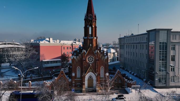 【4k】冬季俄罗斯城市风光伊尔库茨克