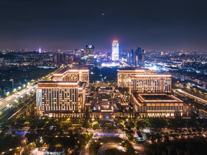 广州白云新城CBD白云国际会议中心航拍