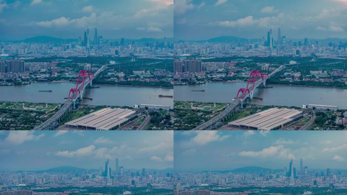 广州新光大桥车流横移延时