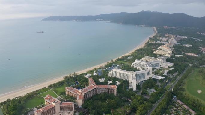 海南三亚亚龙湾日出延时航拍