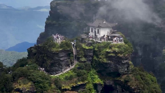 贵州梵净山云海奇观旅行航拍3
