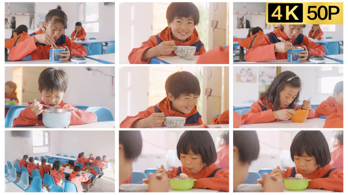 小学生课间用餐