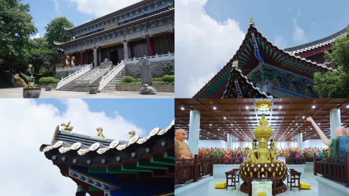 松柏寺庄严肃穆的寺庙佛像空境