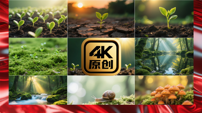 发芽生长植物万物复苏万物生长春暖花开