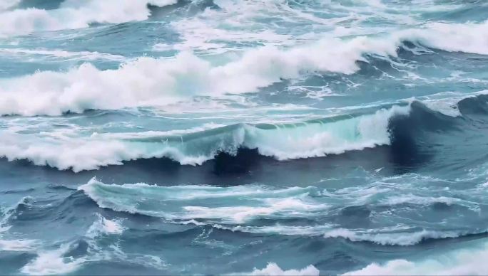 海浪浪花翻滚
