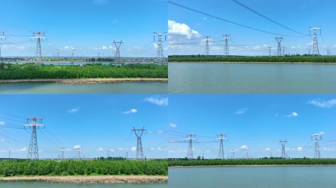 长沙跨湘江特高压输电塔