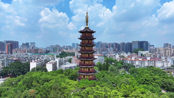 深圳龙华公园龙峰塔航拍合集