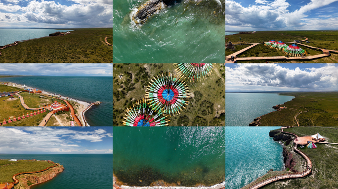 青海湖圣泉湾断崖