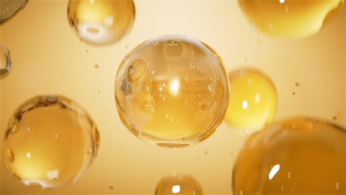 金色精华渗透皮肤清除黑色素c4d工程