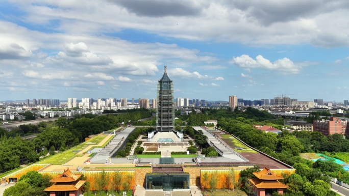 南京大报恩寺航拍素材
