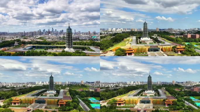 南京大报恩寺航拍素材