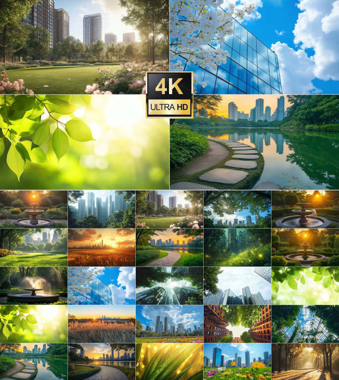 4K绿色碳中和生态城市建设