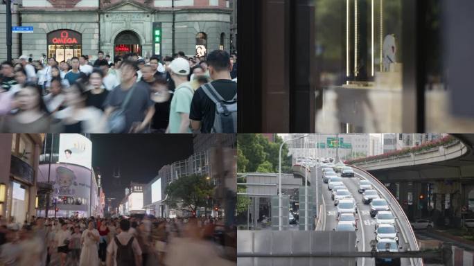 城市人群生活节奏掠影王家卫慢门奋斗压力