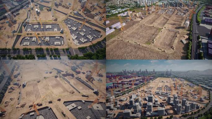 现代化城市建设发展建筑生长