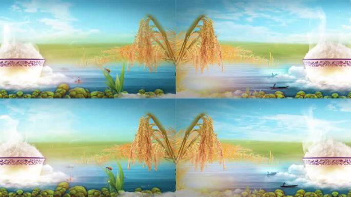 【4K宽屏AE模板】农业水稻大屏