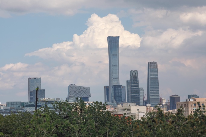北京中国尊中信大厦CBD商务区云海延时