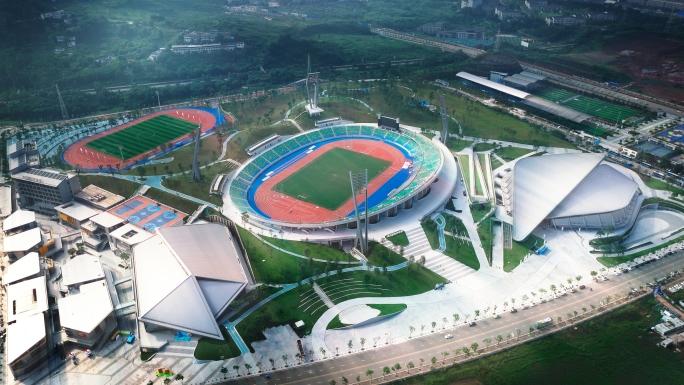 重庆合川体育中心现代城市运动场馆建筑