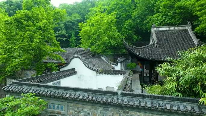 航拍安徽凤阳琅琊山醉翁亭