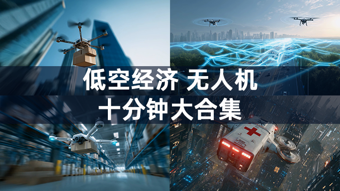 【4k】低空经济无人机低空农业消防仓库