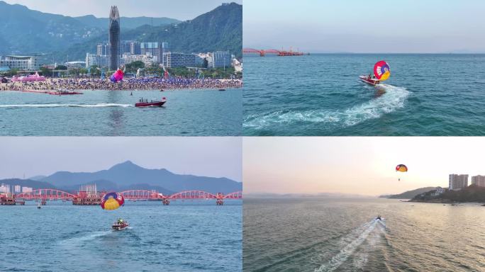 深圳大鹏湾水上飞伞运动航拍合集