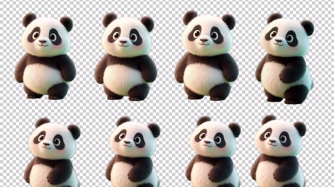 可爱卡通熊猫形象 憨态可掬的熊猫宝宝