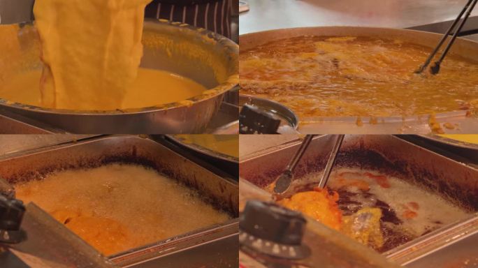 苏州传统特色美食油氽大排制作