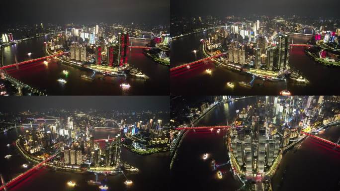重庆城市夜景航拍