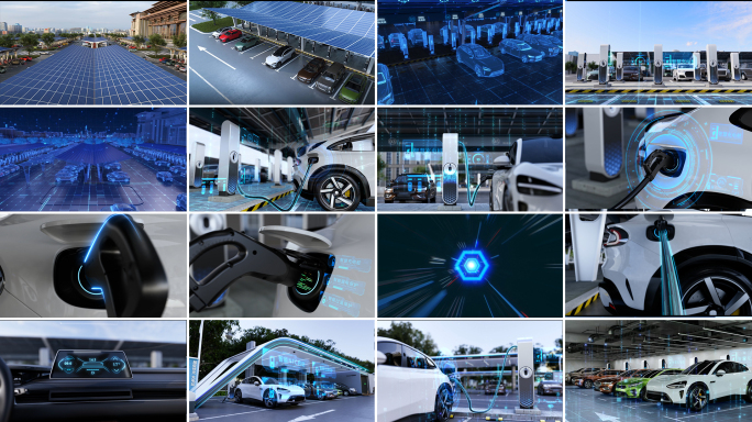 【4k】新能源汽车充电桩充电