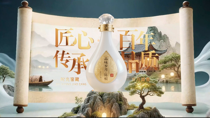 白酒广告白酒模板白酒片头白酒高清无插件酒