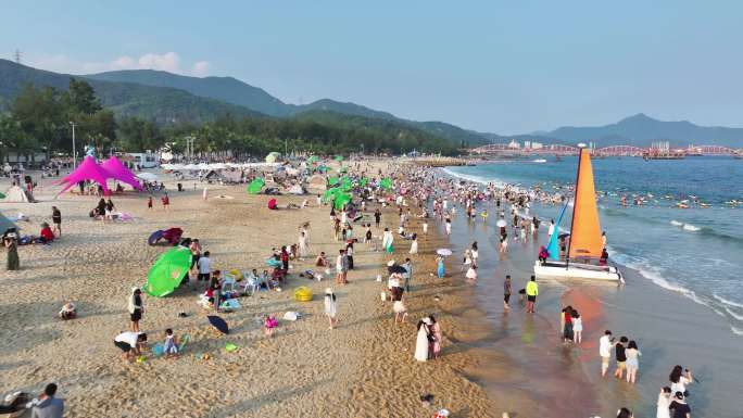 深圳玫瑰海岸海滩度假休闲娱乐航拍合集