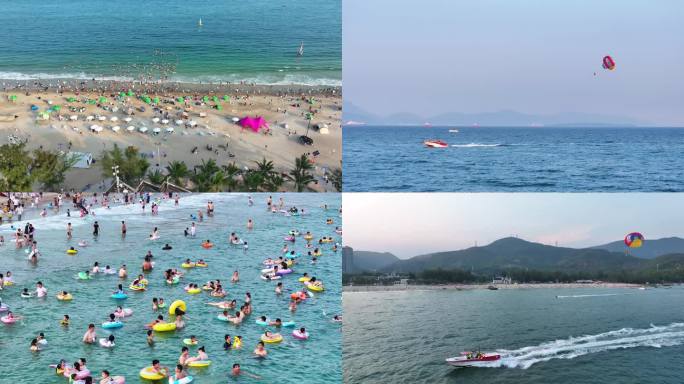 深圳玫瑰海岸海滩度假休闲娱乐航拍合集