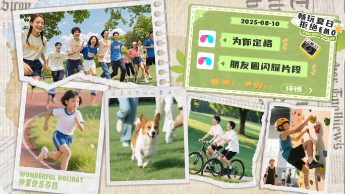 综艺旅行假期时尚拼贴旅游图文快闪