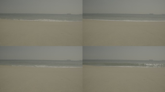 平静海滩的日间景象