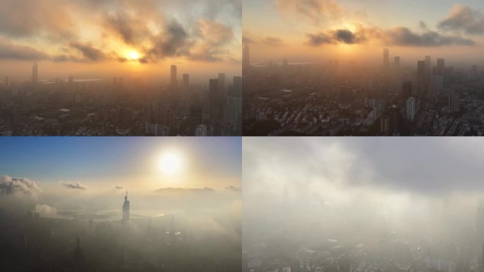 南京城市云海日出景观