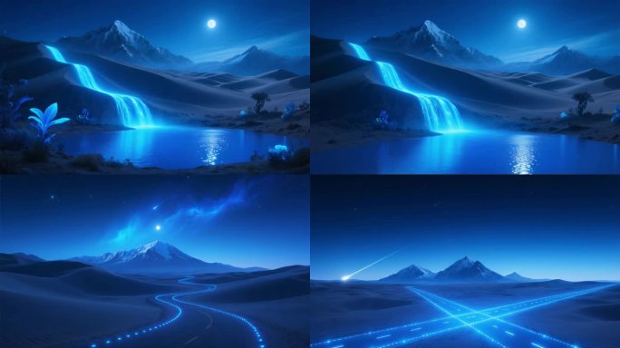 蓝色夜晚