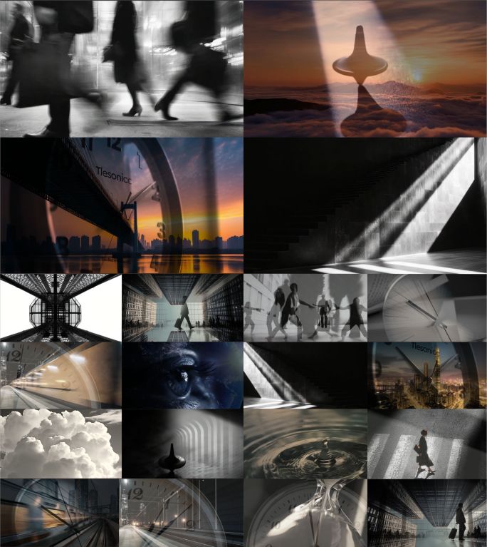 时间流逝创意时光流年意境片头抽象意识流