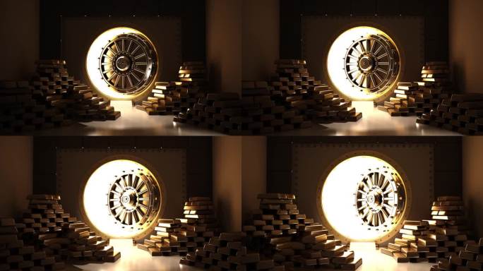 探索一个安全地点内装满金条的奢华金库的秘密