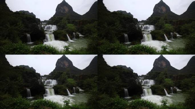 山水相依瀑布飞流