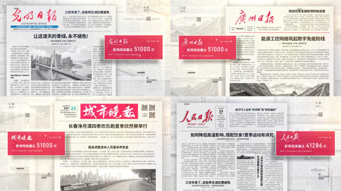 新闻报纸媒体报道报纸版面展示