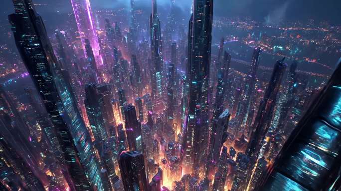 赛博朋克都市景观