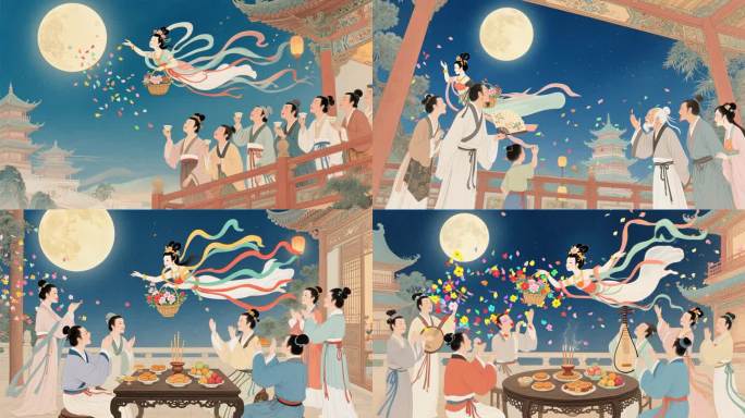 中秋佳节 团圆夜 嫦娥奔月神话传说