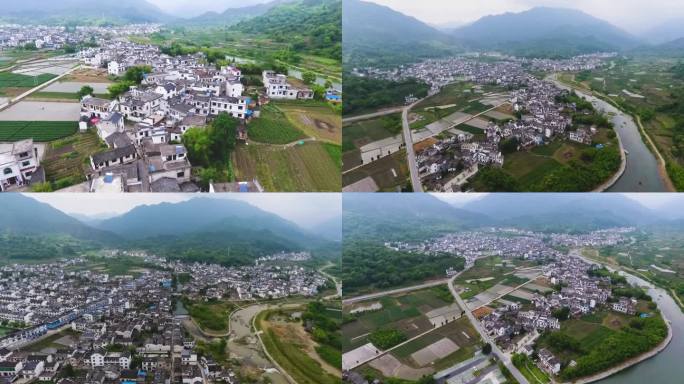 安徽省歙县文化古村落许村古建筑古徽州民居