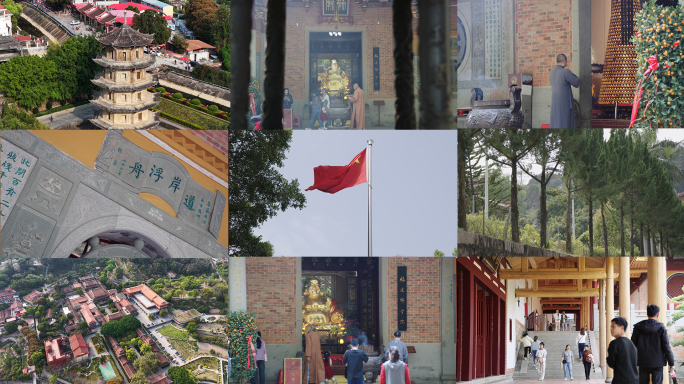 寺庙和尚僧人祈福拜佛寺院宗教烧香风俗佛教