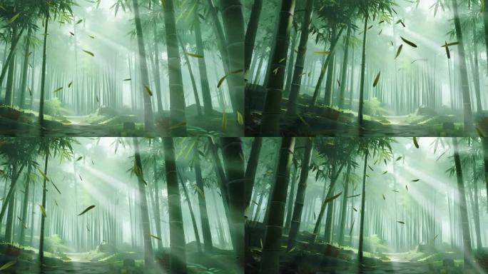 竹林 竹林舞台背景 竹子 竹叶
